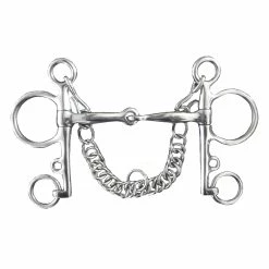Fouganza Pelham Stainless Steel Horseback Riding Bit For Horse And Pony