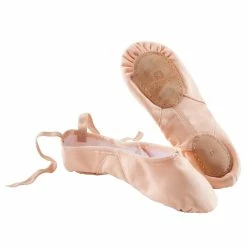 Domyos Split-Sole Canvas Demi-Pointe Shoes -clothing Shop 8327040 sign kit image 1258568