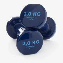 Fitness 2 Kg Dumbbells Twin-Pack - Navy Blue