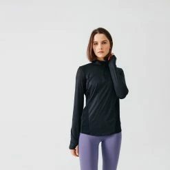 Kalenji Run Dry+ Long-Sleeved Half-Zip Running T-Shirt Women's