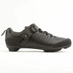 Road And Gravel Cycling Leather Lace-Up SPD Shoes GRVL 520 - Black -clothing Shop 8403019 product image 1600527
