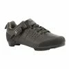 Road And Gravel Cycling Leather Lace-Up SPD Shoes GRVL 520 - Black