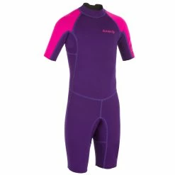 Olaian 100 Neoprene Springsuit Surfing Wetsuit Back Zip Shorty 1.5mm Kids -clothing Shop 8403222 product image 1300047
