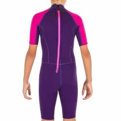 Olaian 100 Neoprene Springsuit Surfing Wetsuit Back Zip Shorty 1.5mm Kids -clothing Shop 8403222 product image 1300051