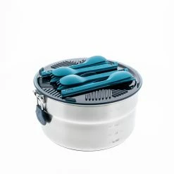 Quechua Non-Stick Stainless Steel 4-Person 24-Piece Camp Cookset 3.5 L -clothing Shop 8492729 product image 1672294