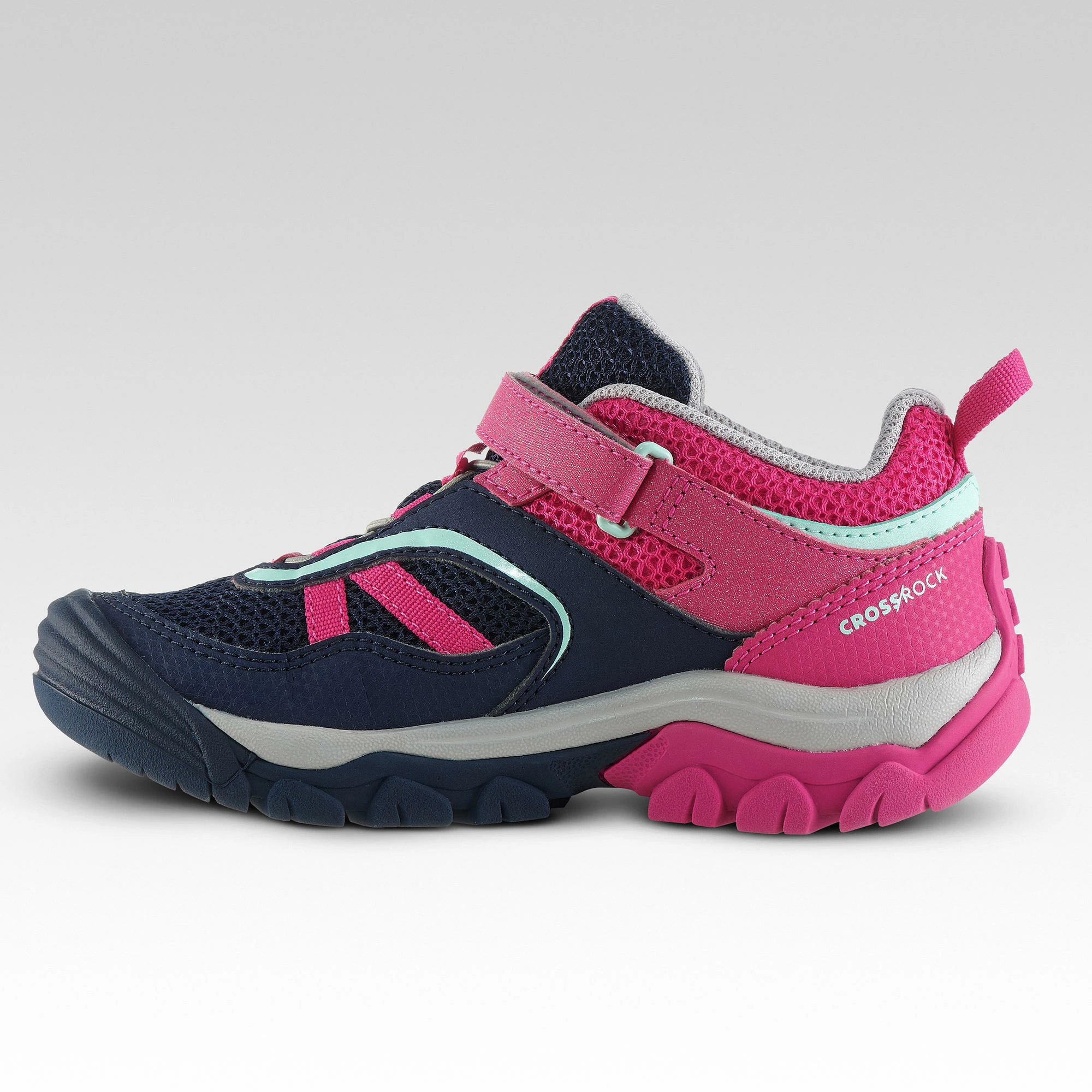 Quechua Crossrock Rip-Tab Hiking Shoes Girls' 2 Quechua Crossrock Rip-Tab Hiking Shoes Girls' - Image 2