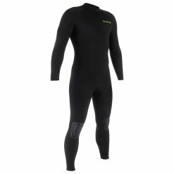 Olaian 100 Neoprene Surfing Full Wetsuit Back Zip 4/3mm Men