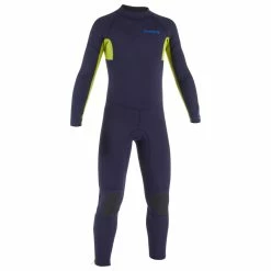 Olaian 100 Neoprene Surfing Full Wetsuit Back Zip 43mm Kids