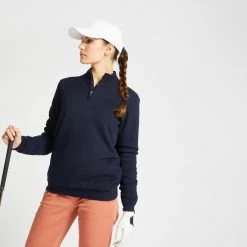 Inesis Mild Weather Zip Neck Cotton Golf Sweater Women's