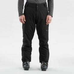 WEDZE Men's Warm Ski Trousers Regular 500 - Black