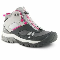 Quechua Crossrock Mid Waterproof Lace-Up Hiking Shoes Kids'