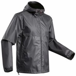 Quechua Men's Raincut Zip Windproof And Water-repellent Jacket