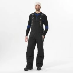 Men's Waterproof Snowboard Salopette Trousers SNB 900 UP - Black