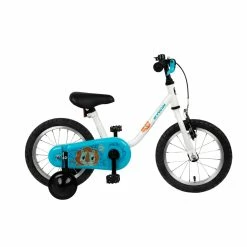 Btwin Lion 100 Bike With Training Wheels 14'' Kids 3'1" To 3'7"